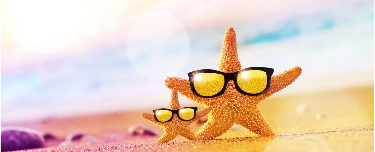 Beach sand stars